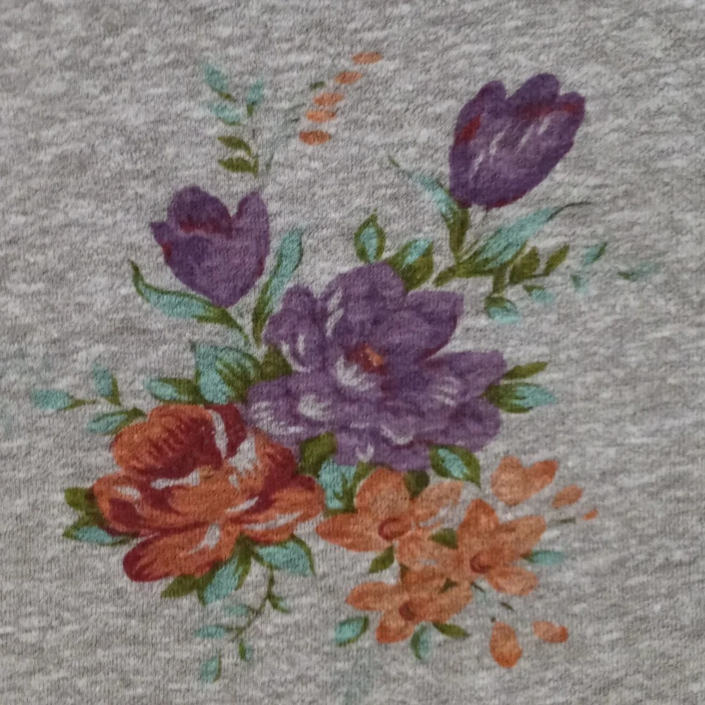🌸Anthropologie🌸 - Gray Floral Open Front S/S Cardigan Sweater